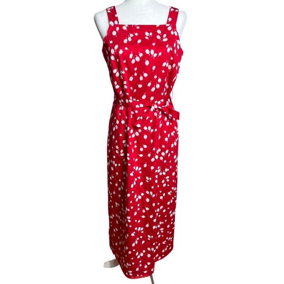 Liz Claiborne Dress Summer Maxi Bright Modest Square Neckline Elegant Womens 6 - Picture 1 of 12